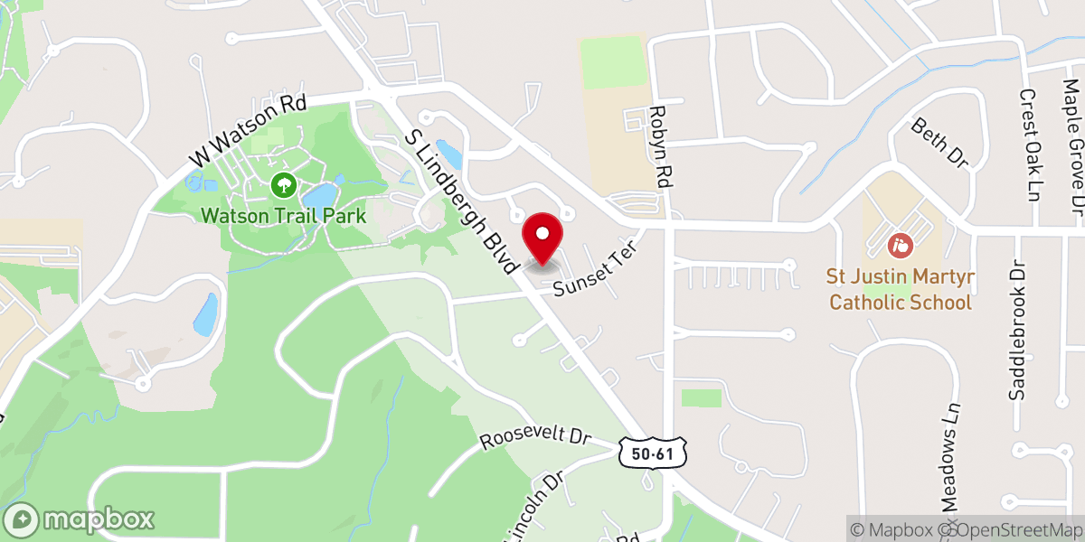 Map showing location of St Thomas-Holy Spirit ELCA