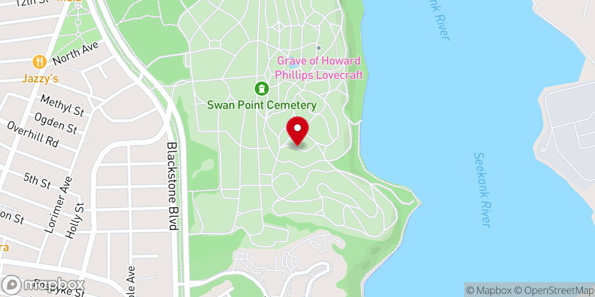 Map showing location of Chapel Ave