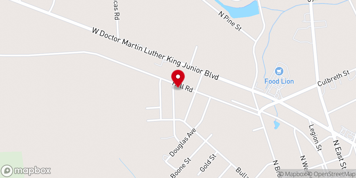 Map showing location of Holy Tabernacle Church