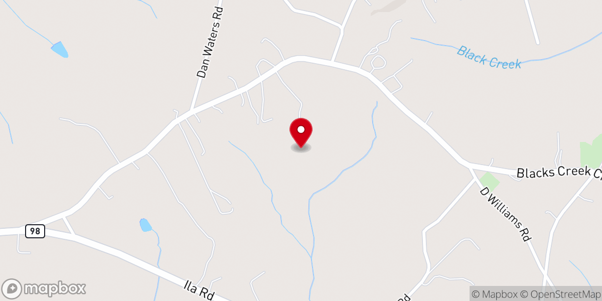 Map showing location of White Fox Cottage