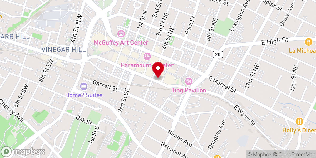 Map showing location of Charlottesville Christian Fellowship Church