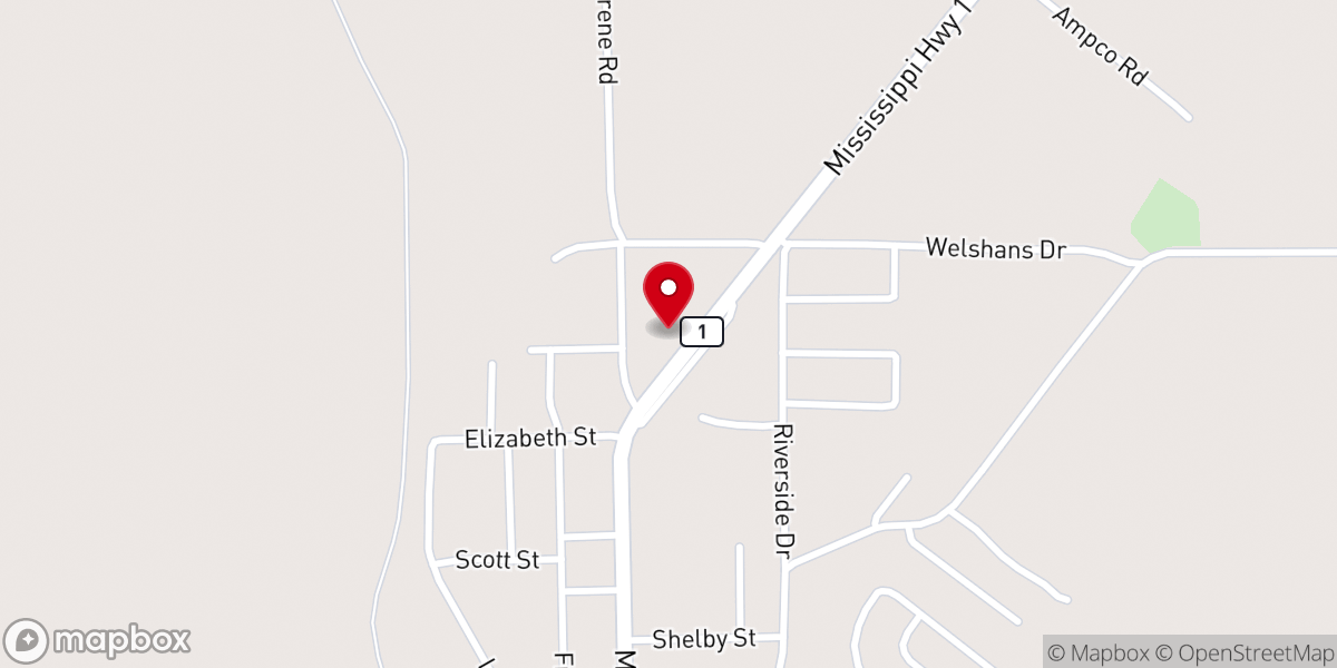 Map showing location of Bible Way Assembly Church