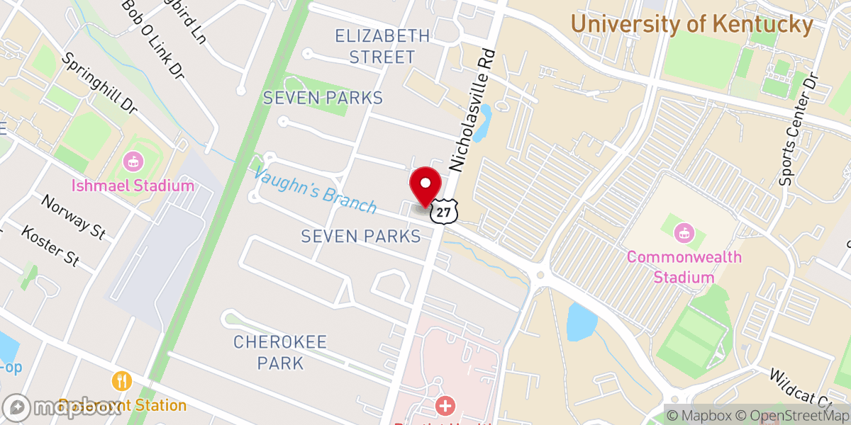 Map showing location of Southside Church of Christ