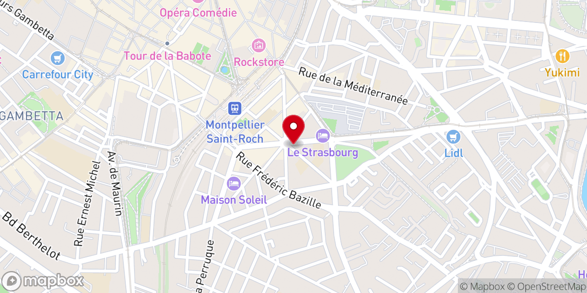 Map showing location of Église Montpellier sud - Les saints François