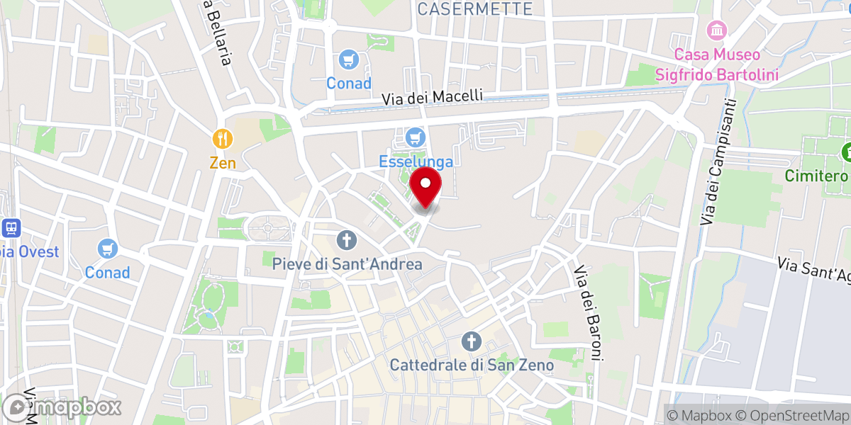 Map showing location of Chiesa di Santa Maria del Carmine