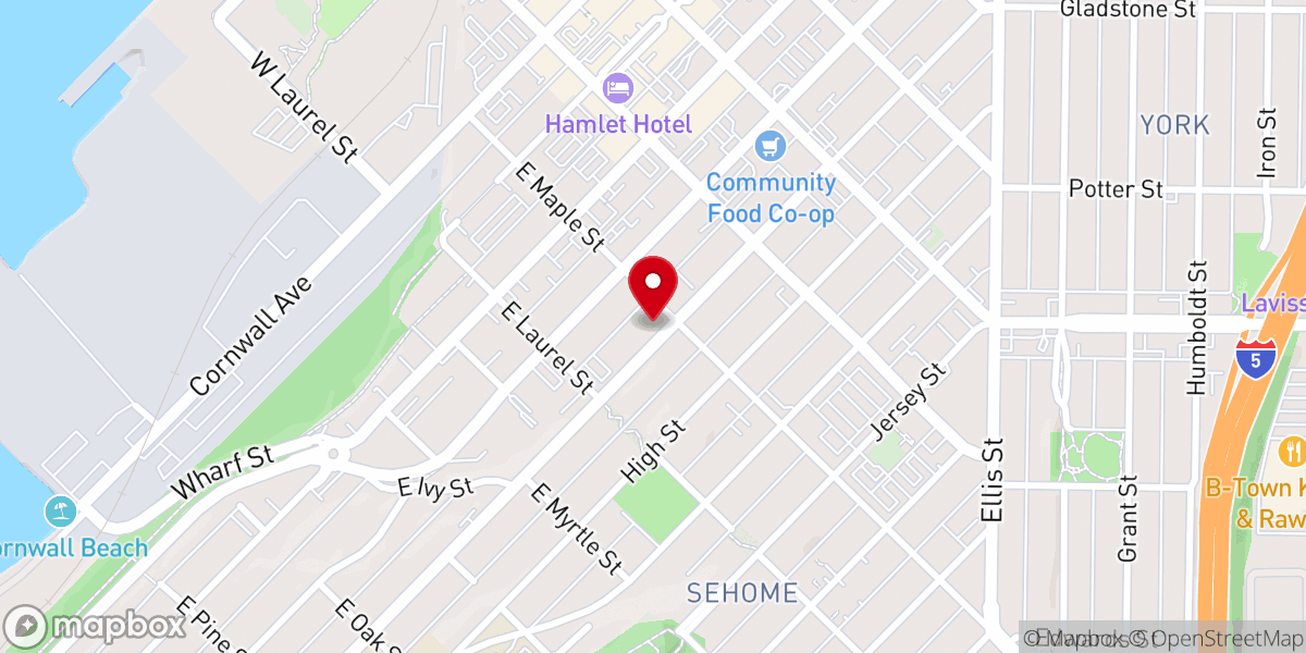Map showing location of First Presbyterian Church