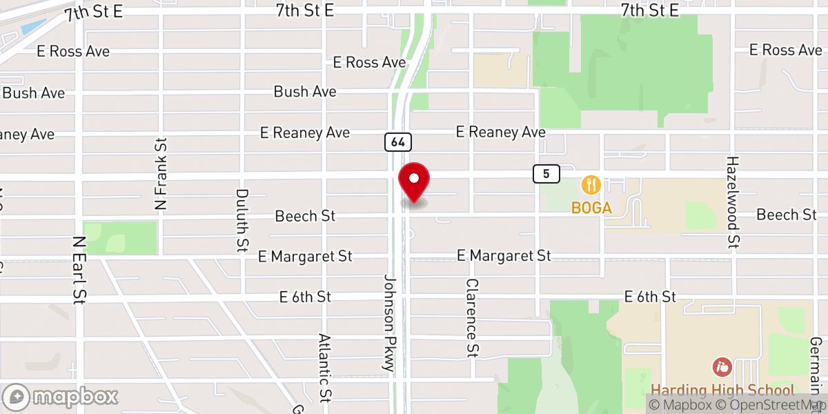 Map showing location of Victory Covenant Pentecostal