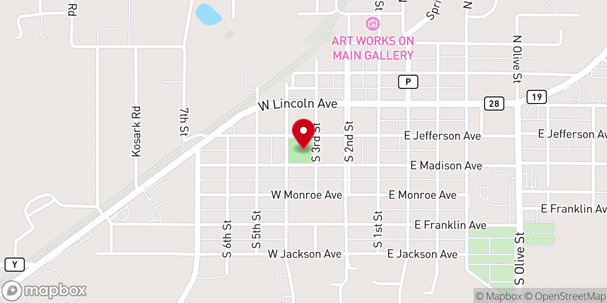 Map showing location of Buschmann Park