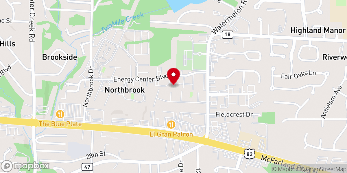 Map showing location of Unity of Tuscaloosa