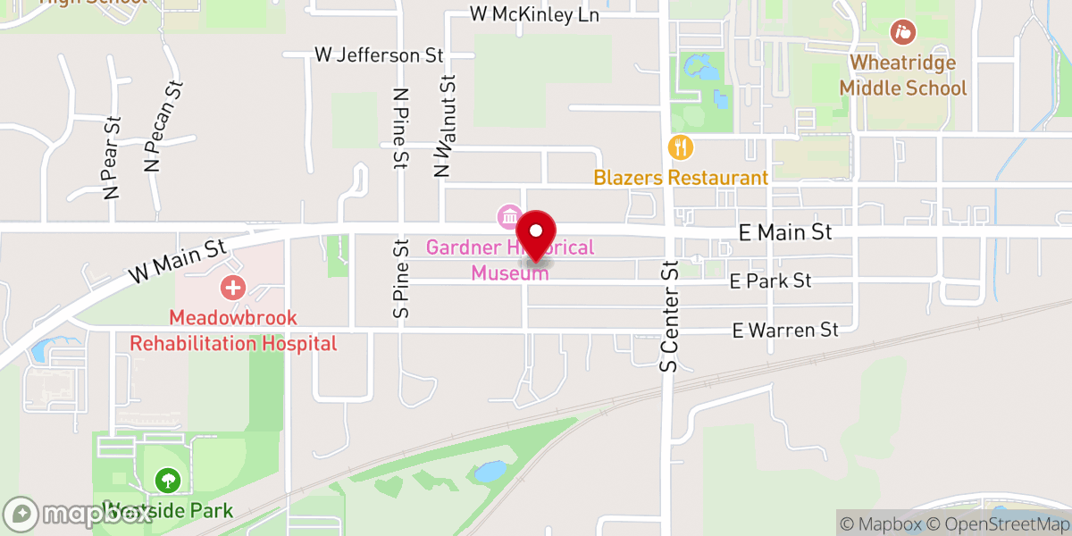 Map showing location of Gardner church of Christ