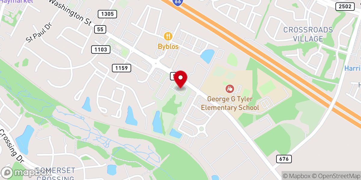 Map showing location of Potomac Ministry Center