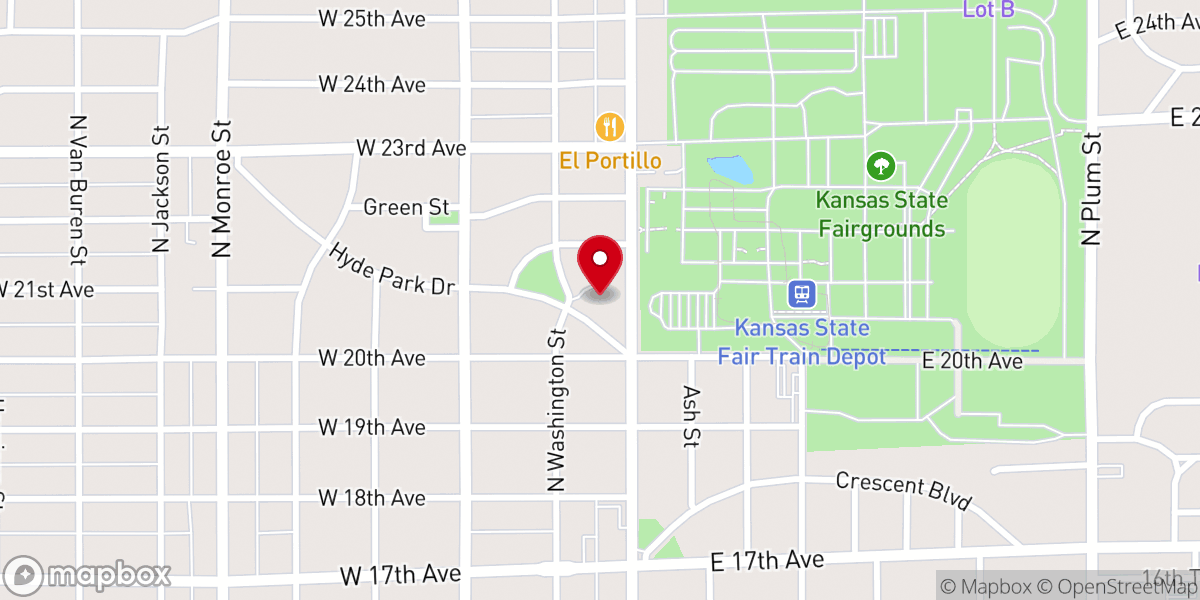 Map showing location of Grace Episcopal Church