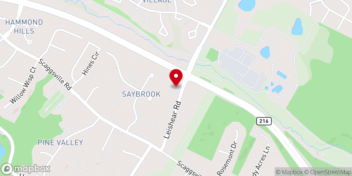 Map showing location of Laurel- Columbia Spanish Seventh Day Adventist Church