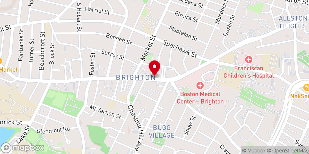 Map showing location of Boston UBF