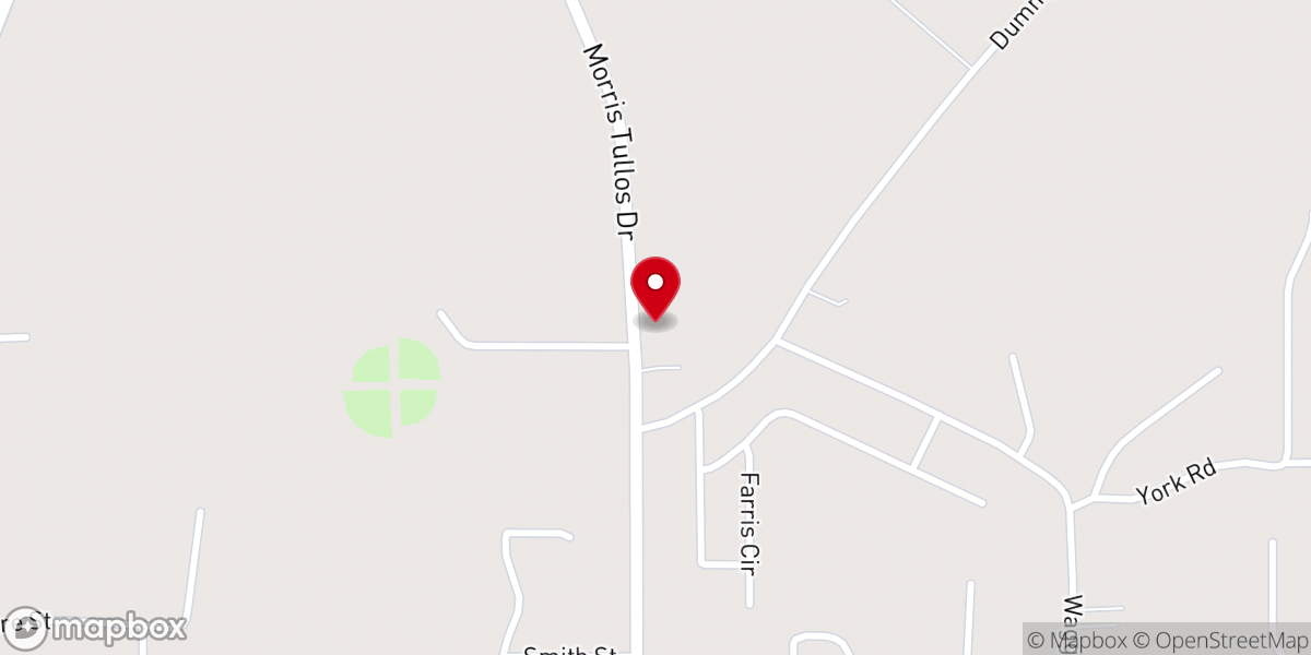 Map showing location of North Morton Baptist Church