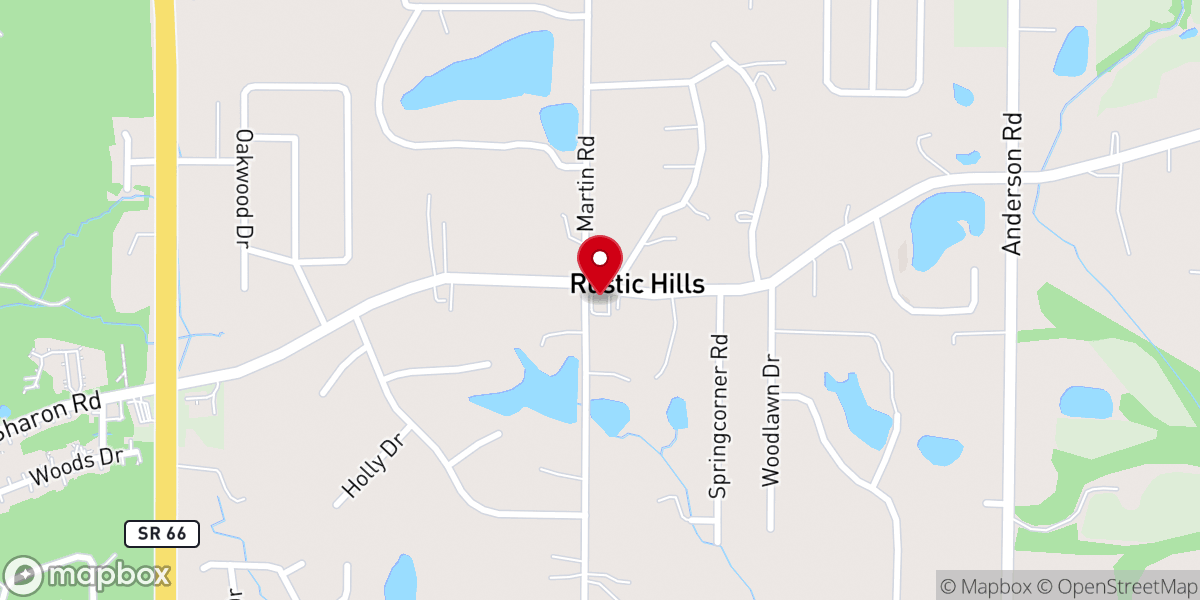 Map showing location of Peace Fellowship Church