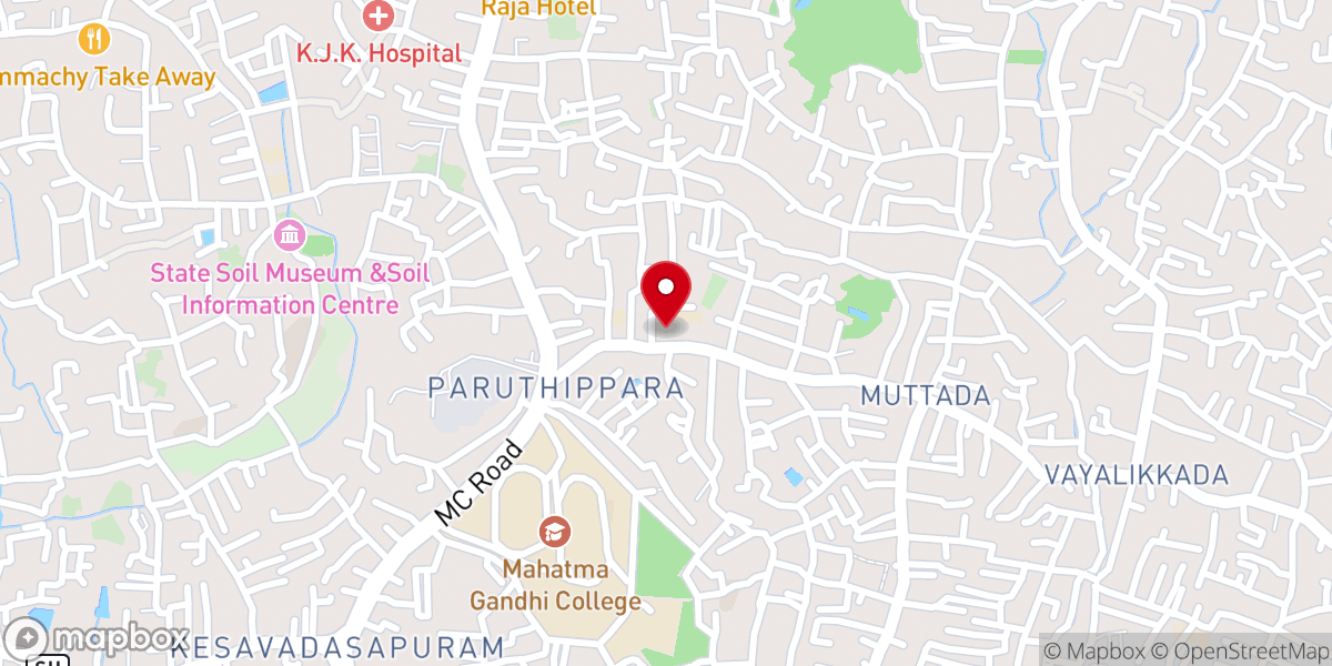 Map showing location of Holy Cross Church (Redemptorist Ashram)
