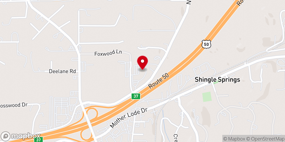 Map showing location of Gold Country Baptist Church