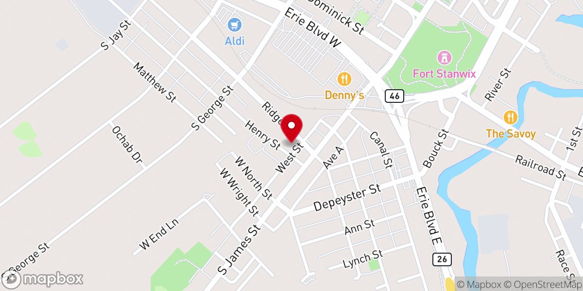 Map showing location of St John Paul ll Youth Center