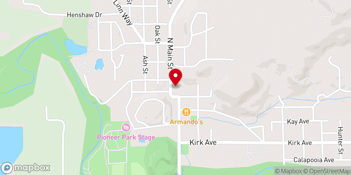 Map showing location of First Baptist Church