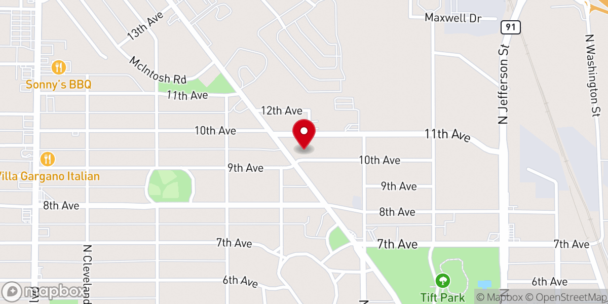 Map showing location of Palmyra Road United Methodist Church
