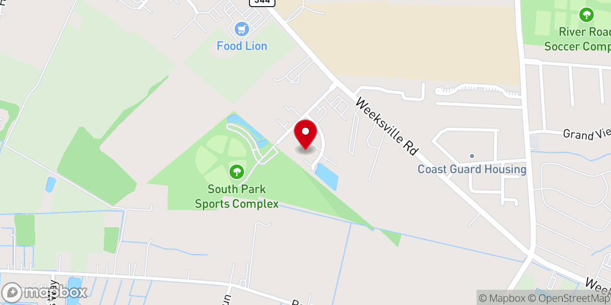 Map showing location of Food Bank of the Albemarle