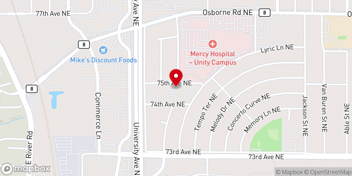 Map showing location of Grace Lutheran Church (CLC)