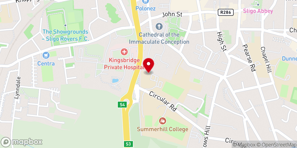 Map showing location of Sligo Mens Shed