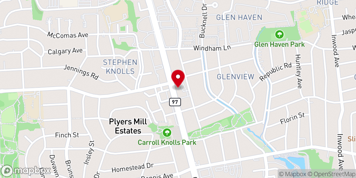 Map showing location of Presbyterian Church of the Atonement