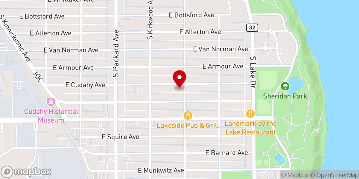 Map showing location of St. Paul’s Lutheran Church