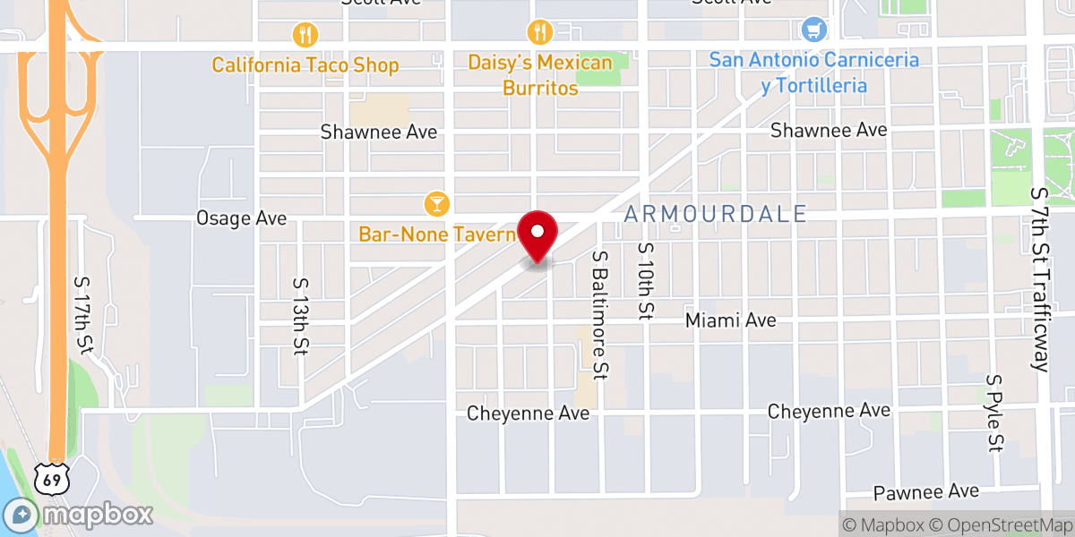 Map showing location of Edwardsville Temple Church Of God in Christ