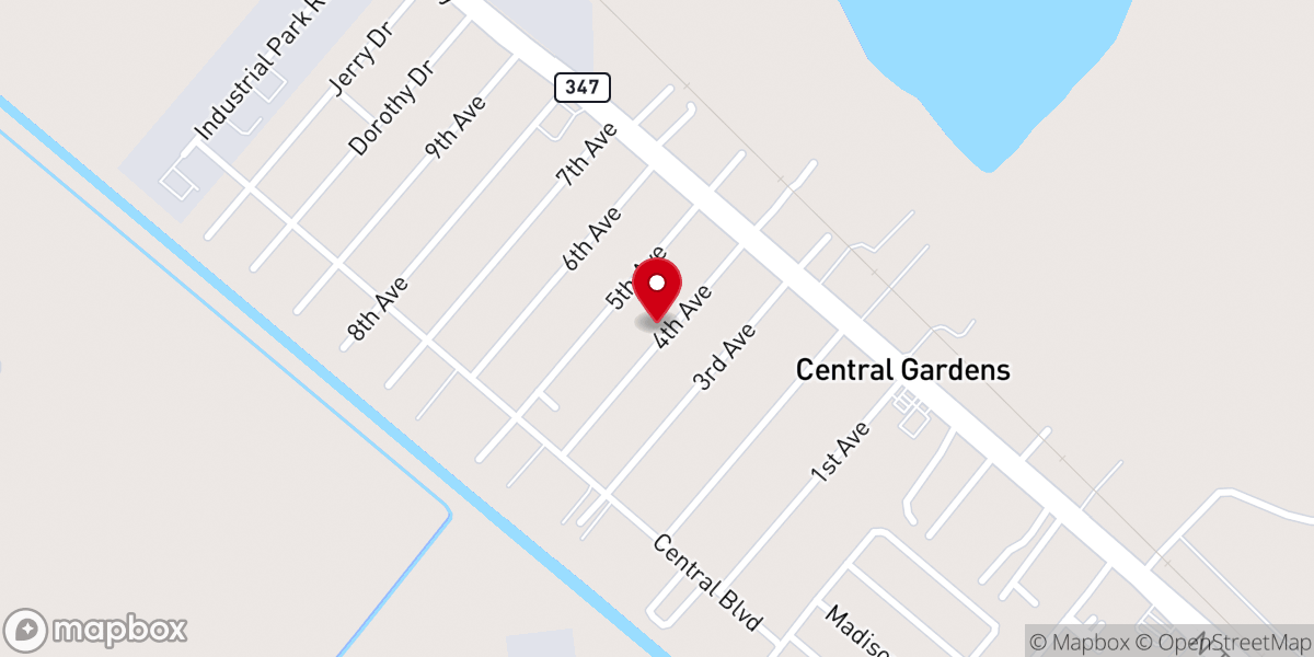 Map showing location of Faith Baptist Temple