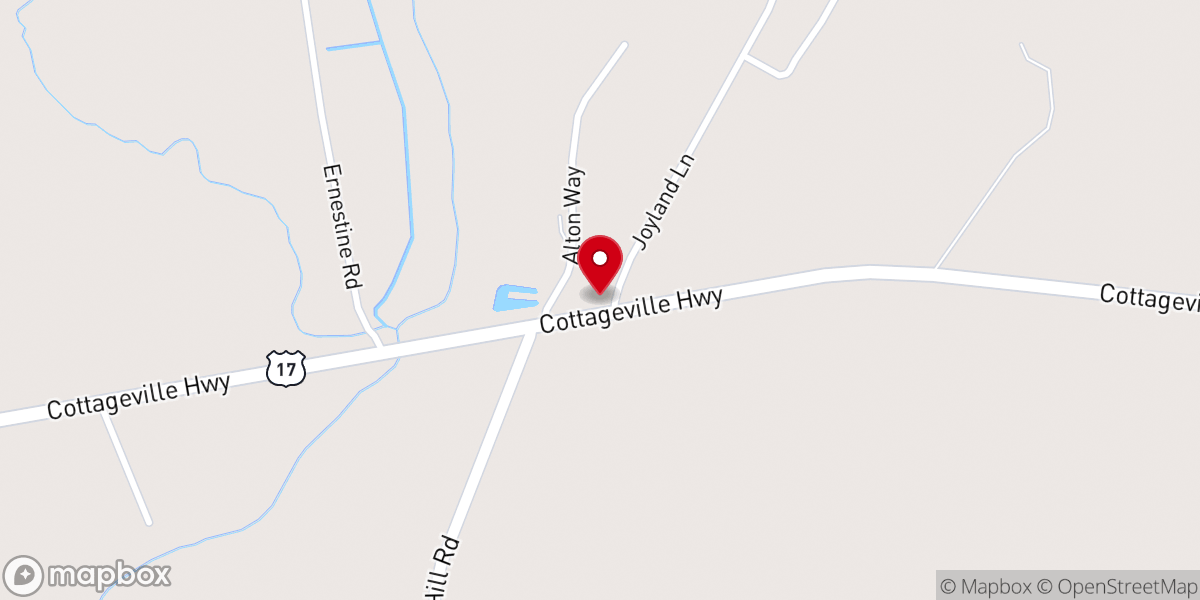 Map showing location of Cottageville Church Of The Nazarene