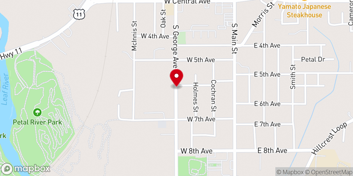 Map showing location of Pathway Baptist Church