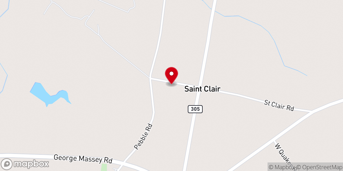 Map showing location of Brushy Creek Christian Church