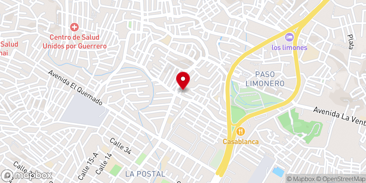 Map showing location of Iglesia Cristiana Interdenominacional A.R. Templo Peniel