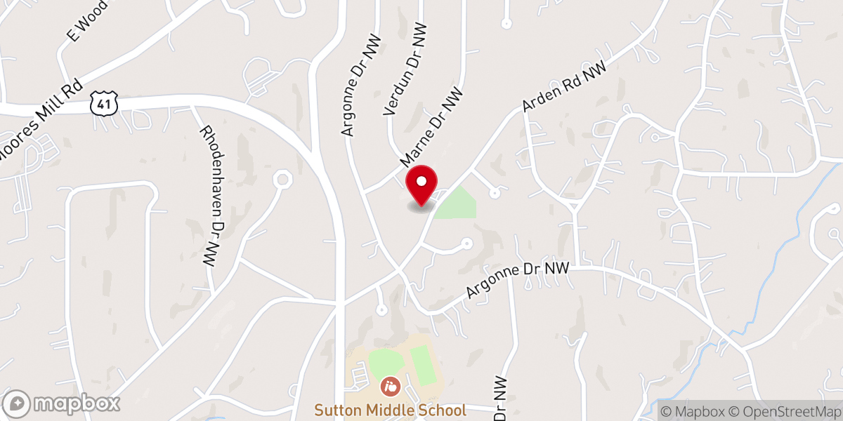 Map showing location of New Hope AME Church