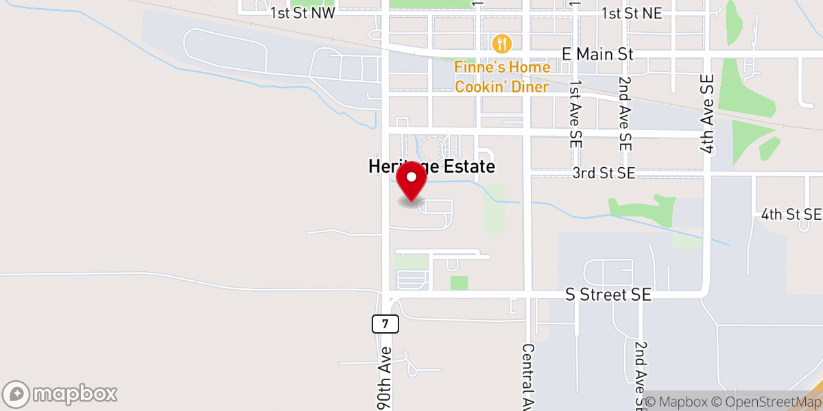 Map showing location of Dodge Center Seventh-day Adventist Church