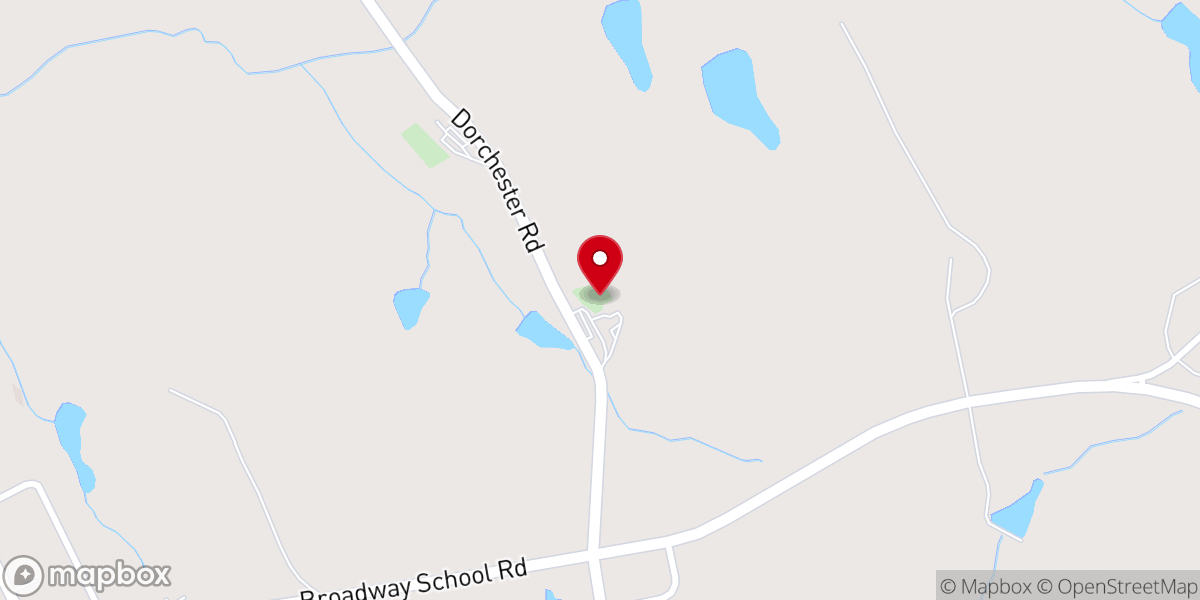 Map showing location of Dorchester Baptist Church
