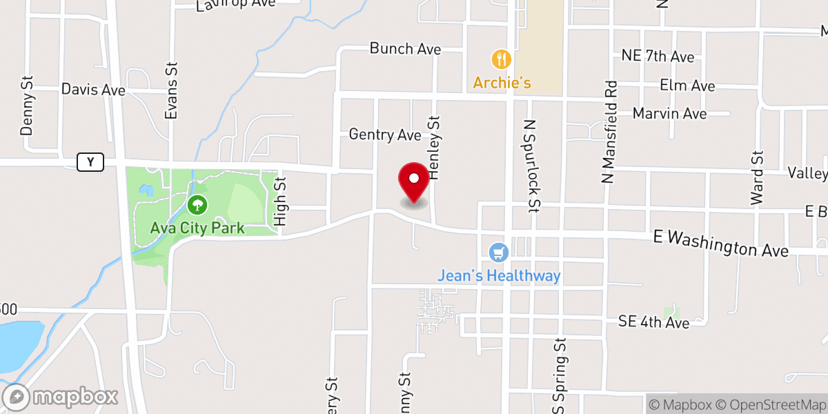 Map showing location of Douglas County Veterans' Memorial