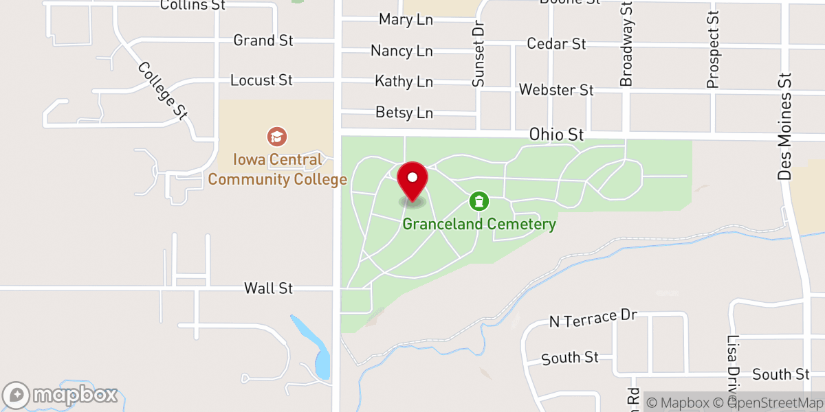 Map showing location of Drummer Boy at Shiloh Historical Marker