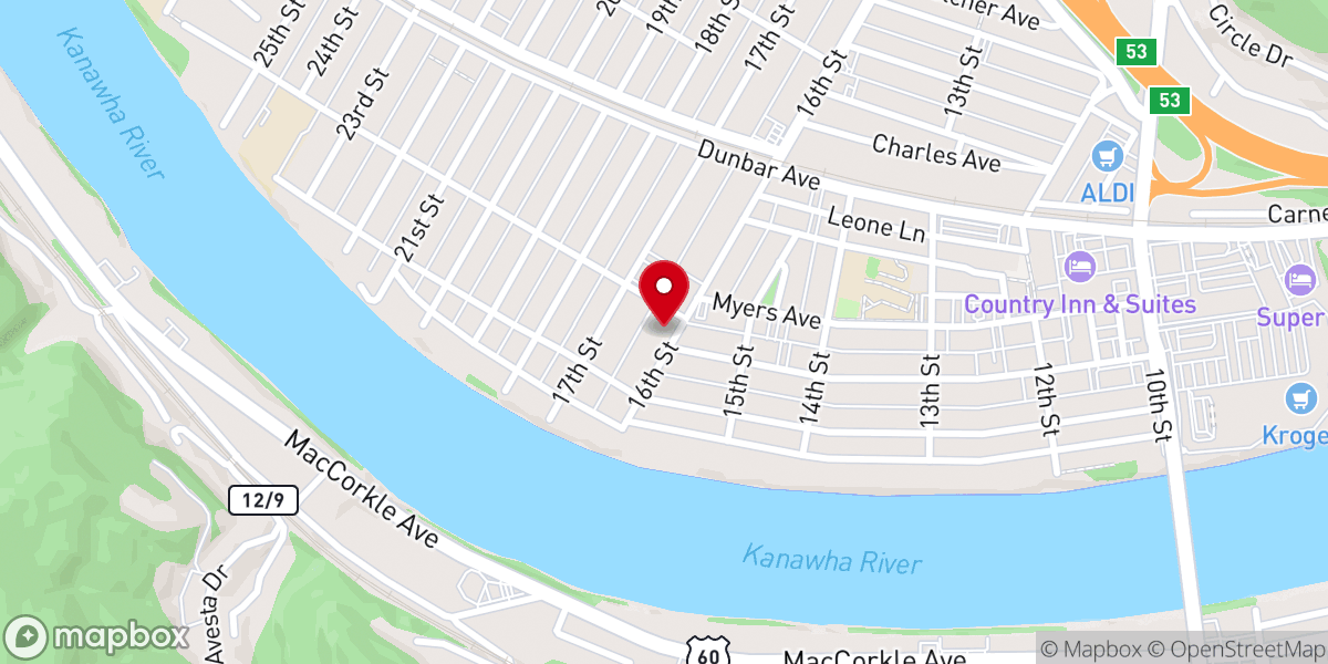Map showing location of Dunbar-Institute Samaritan Center