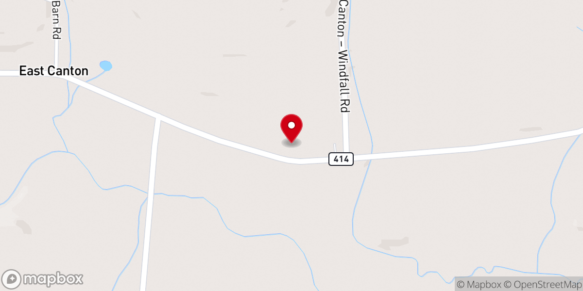 Map showing location of E Canton United Methodist Ch
