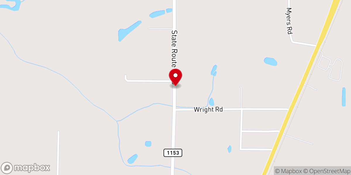 Map showing location of Northside Baptist Church