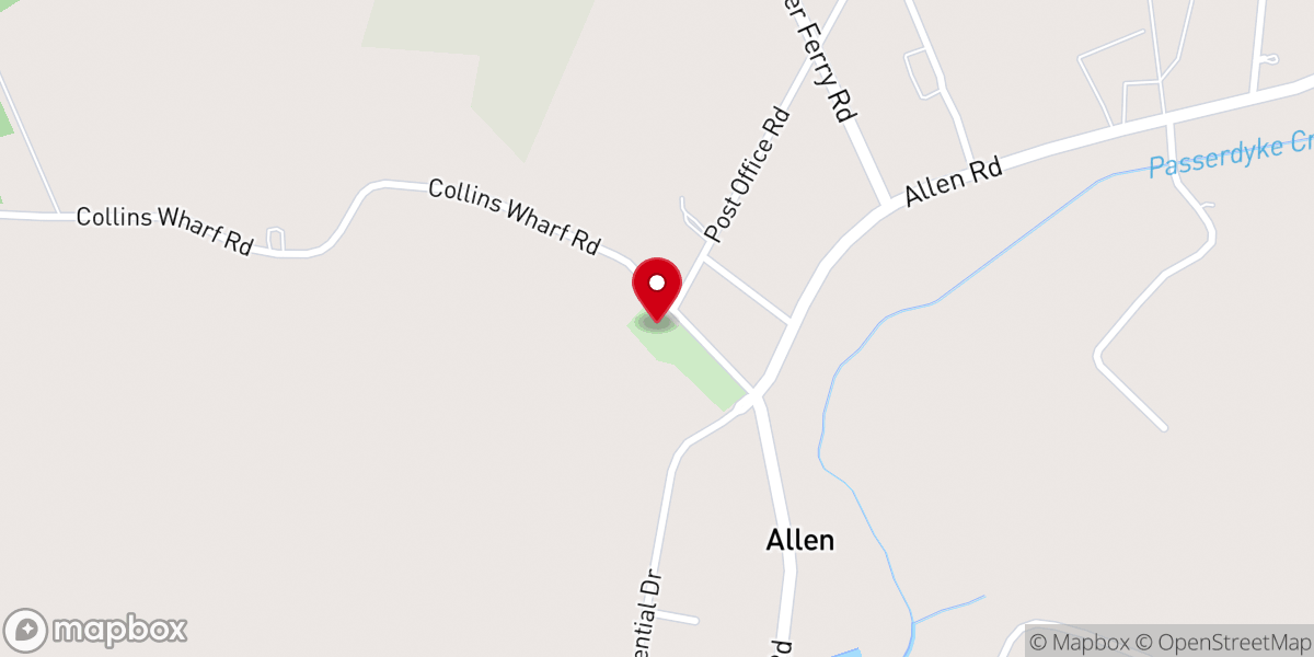 Map showing location of Asbury Methodist Episcopal Church