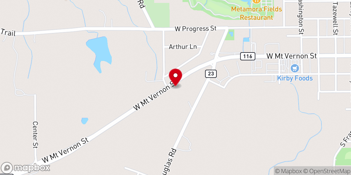 Map showing location of Open arms food pantry