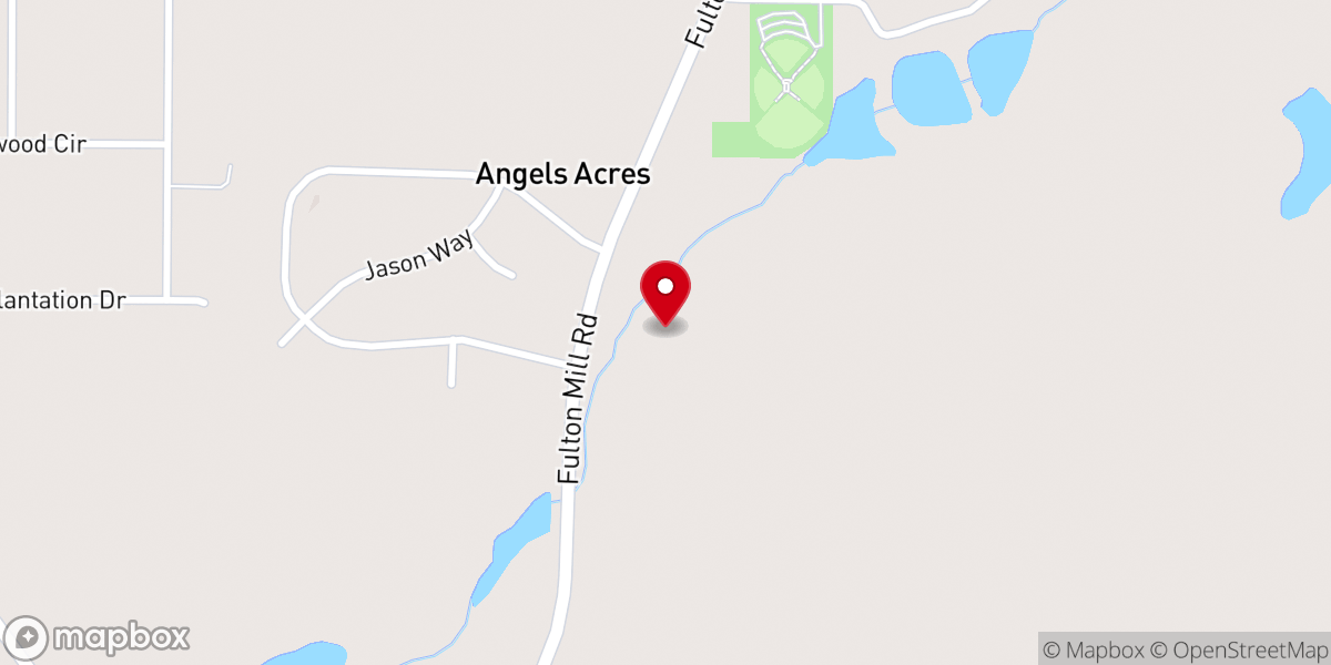 Map showing location of Calvary Baptist Church