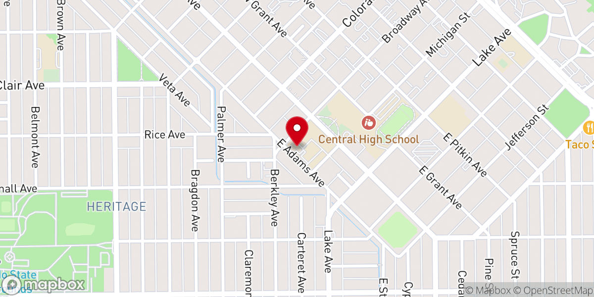 Map showing location of Grace Christian