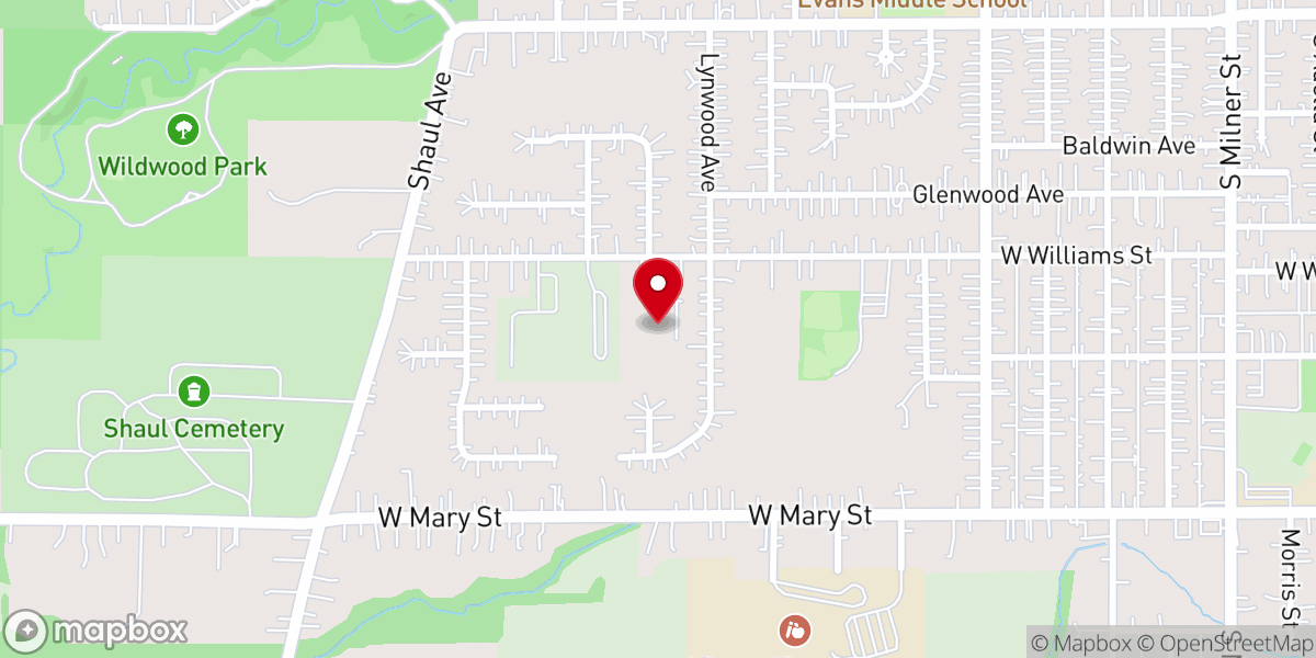 Map showing location of Pickwick Community Church