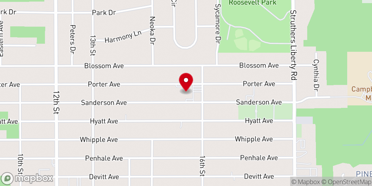 Map showing location of Movimiento Juan XXIII Youngstown